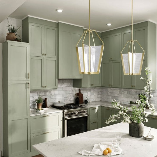 Calters Medium LED Pendant  Champagne Gold