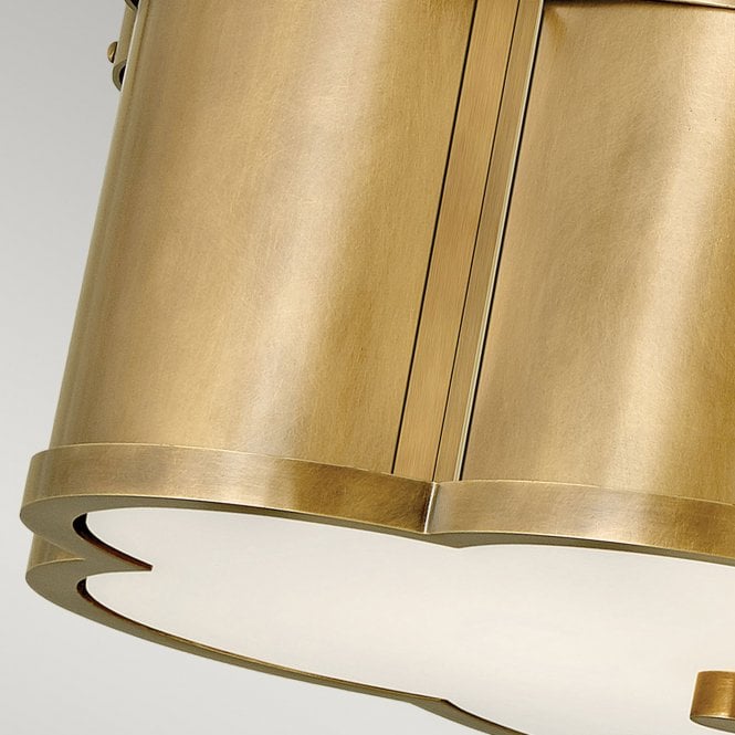 Chance 2 Light Semi-flush Mount Heritage Brass