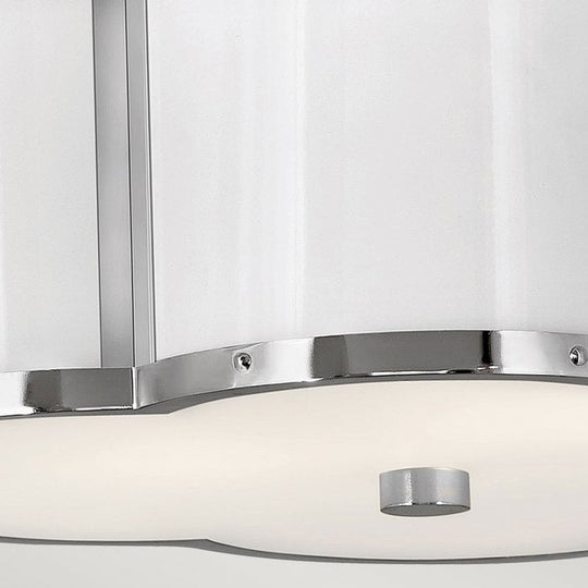 Chance 2 Light Semi-flush Mount Polished Nickel with Polished White