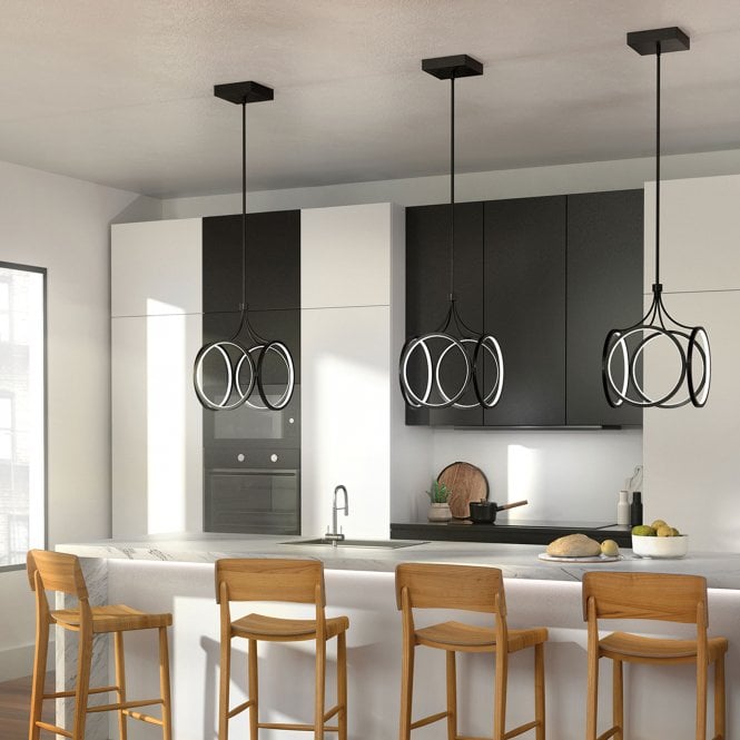 Ciri LED Pendant   Matte Black