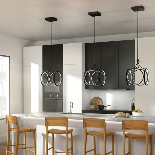 Ciri LED Pendant   Matte Black