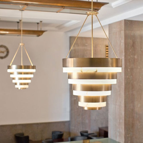 Echelon 8 Light Pendant   Heritage Brass