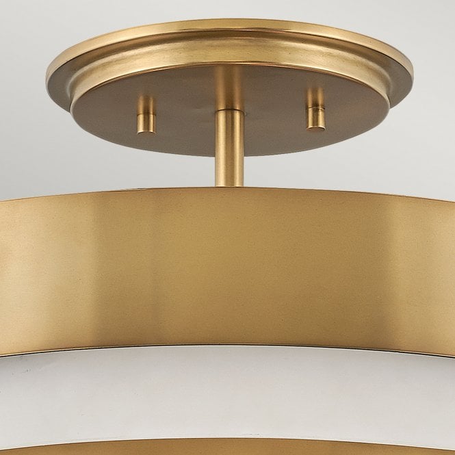 Echelon 3 Light Semi-flush Mount Heritage Brass