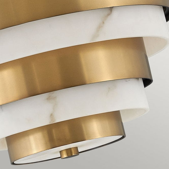 Echelon 3 Light Semi-flush Mount Heritage Brass