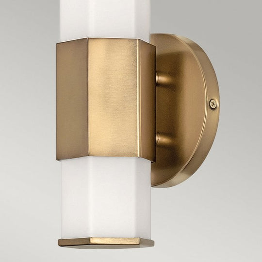 Facet Single LED Wall Light  Heritage Brass