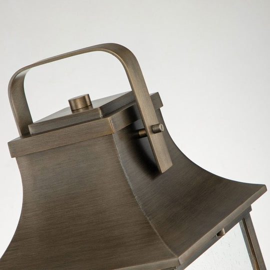 Grant 1 Light Large Pedestal Lantern  Burnished Bronze