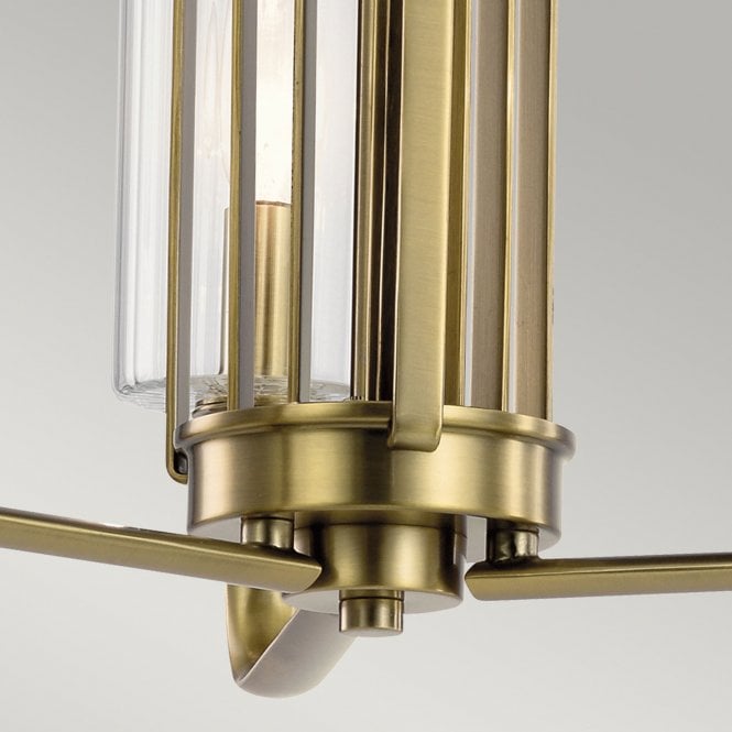 Kimrose 3 Light Chandelier   Brushed Natural Brass