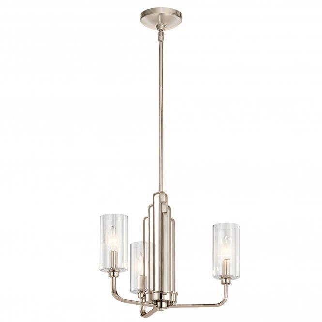 Kimrose 3 Light Chandelier   Polished Chrome / Nickel