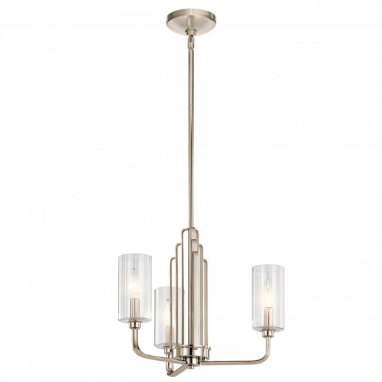 Kimrose 3 Light Chandelier   Polished Chrome / Nickel