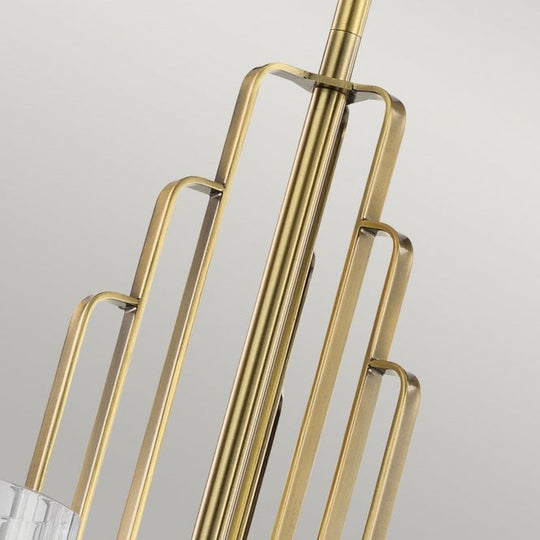 Kimrose 6 Light Chandelier   Brushed Natural Brass