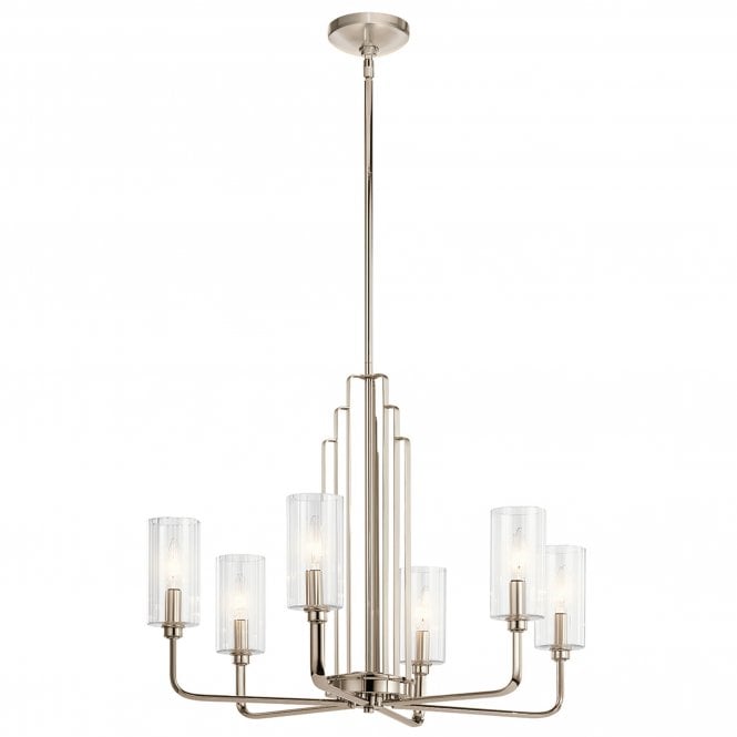 Kimrose 6 Light Chandelier   Polished Chrome / Nickel