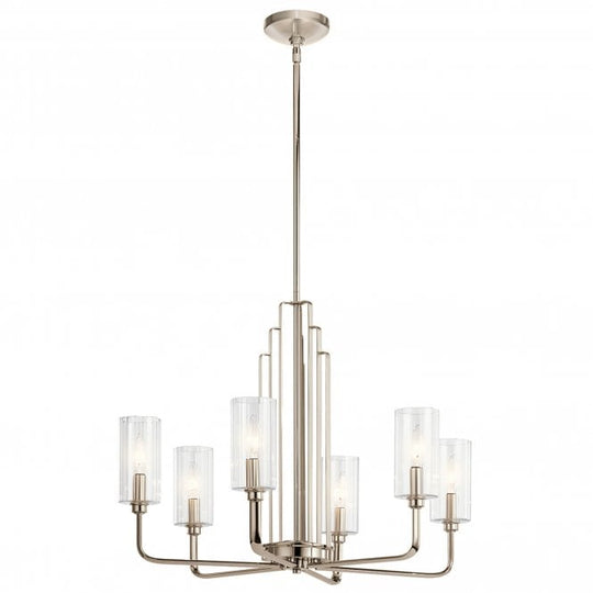 Kimrose 6 Light Chandelier   Polished Chrome / Nickel