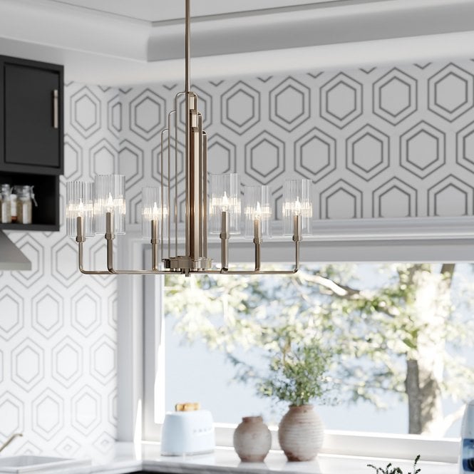 Kimrose 6 Light Chandelier   Polished Chrome / Nickel