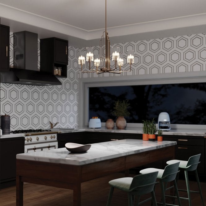 Kimrose 6 Light Chandelier   Polished Chrome / Nickel