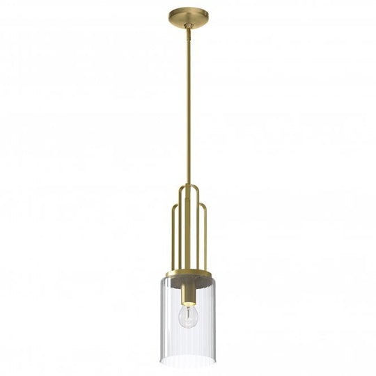 Kimrose 1 Light Mini Pendant  Brushed Natural Brass