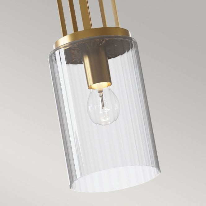 Kimrose 1 Light Mini Pendant  Brushed Natural Brass