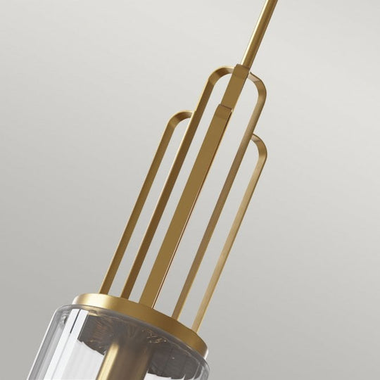 Kimrose 1 Light Mini Pendant  Brushed Natural Brass