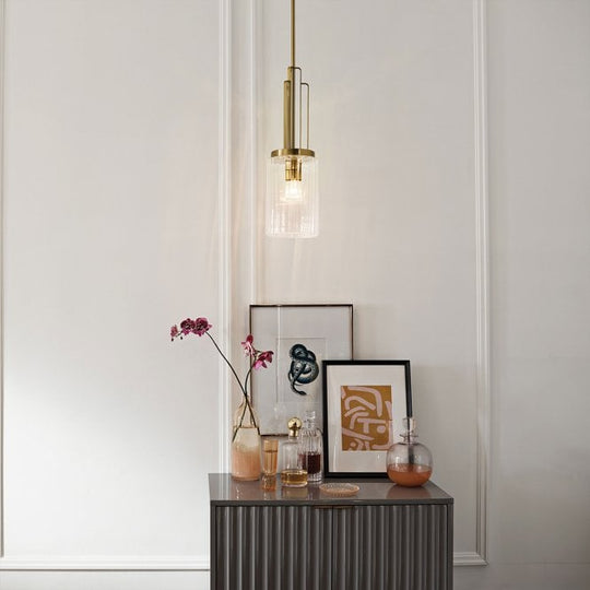 Kimrose 1 Light Mini Pendant  Brushed Natural Brass