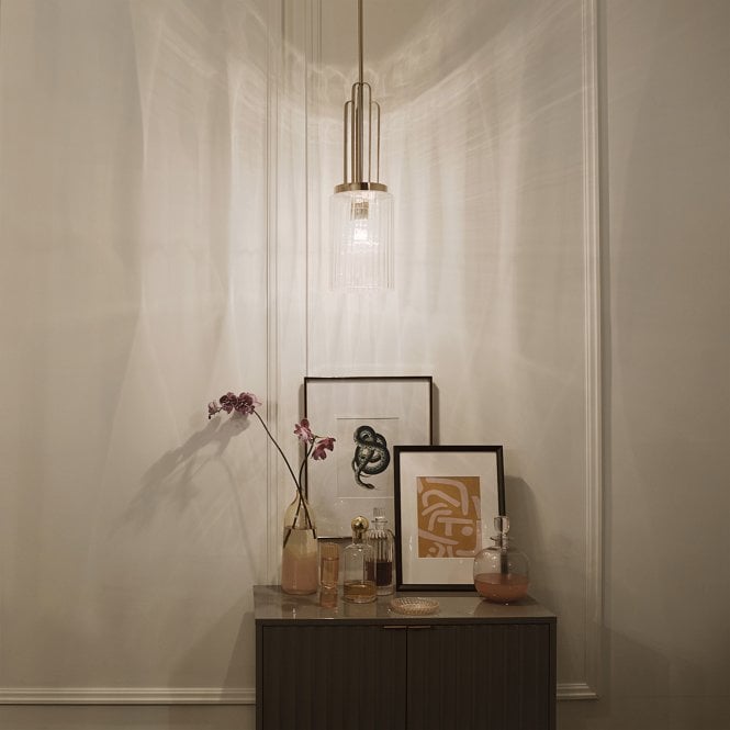 Kimrose 1 Light Mini Pendant  Polished Chrome / Nickel