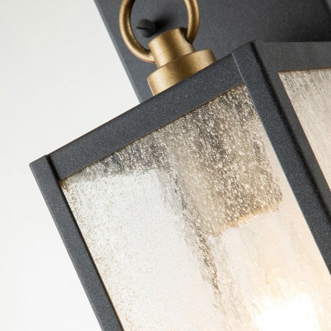 Lahden 1 Light Small Wall Lantern Weathered Zinc