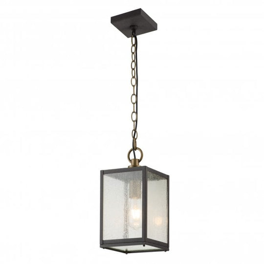 Lahden 1 Light Chain Lantern  Weathered Zinc