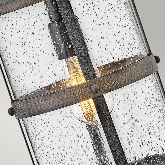 Lakehouse 1 Light Medium Wall Lantern Aged Zinc with Driftwood Grey