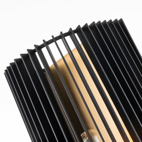 Linara 1 Light Wall Light  Black & Natural Brass