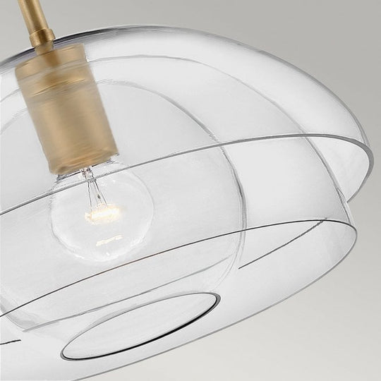 Lotus 1 Light Pendant / Semi-flush Heritage Brass