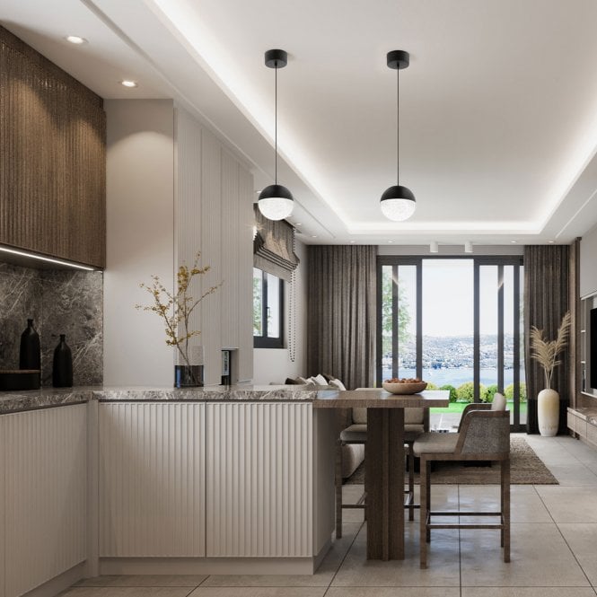 Moonlit LED Mini Pendant   Matte Black