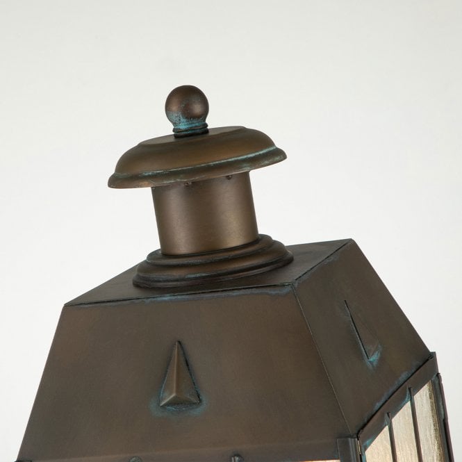 Nantucket 3 Light Large Pedestal Lantern  Antique Brass