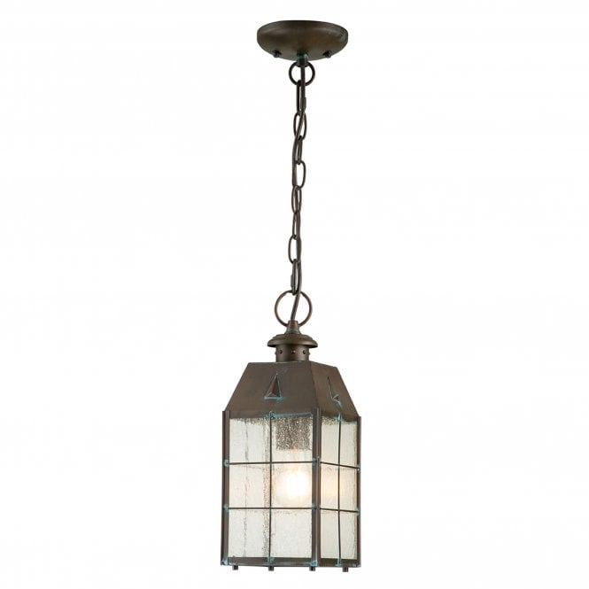 Nantucket 1 Light Medium Chain Lantern  Antique Brass