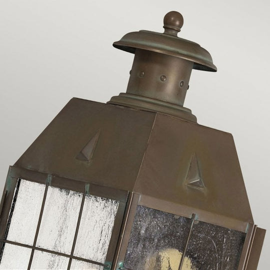 Nantucket 2 Light Large Wall Lantern  Antique Brass
