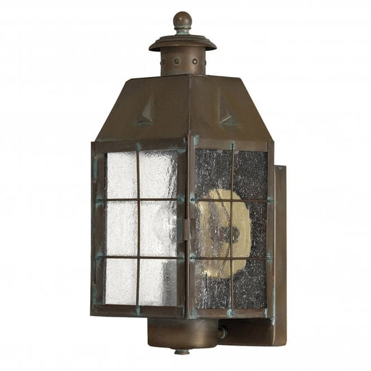 Nantucket 1 Light Medium Wall Lantern  Antique Brass