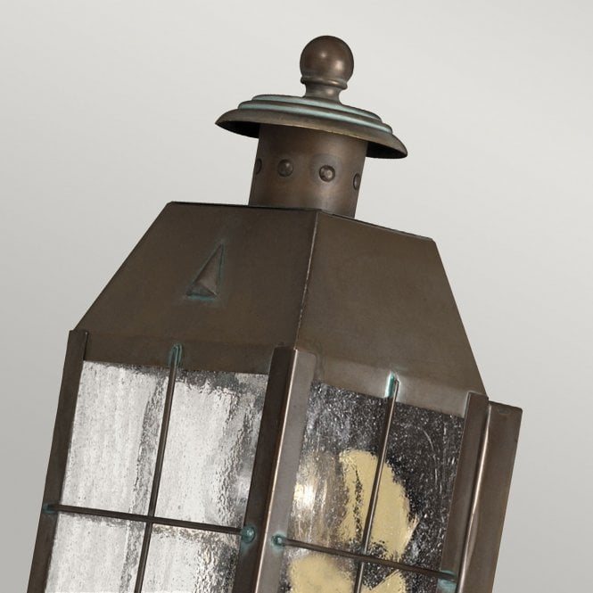 Nantucket 1 Light Extra Small Wall Lantern  Antique Brass