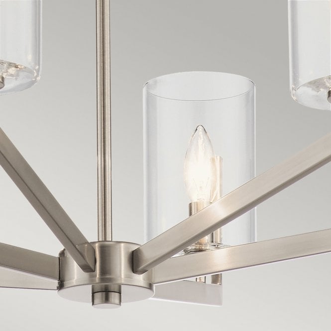 Nye 6 Light Chandelier   Classic Pewter