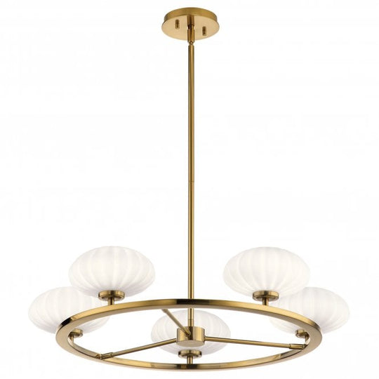 Pim 5 Light Chandelier   Fox Gold
