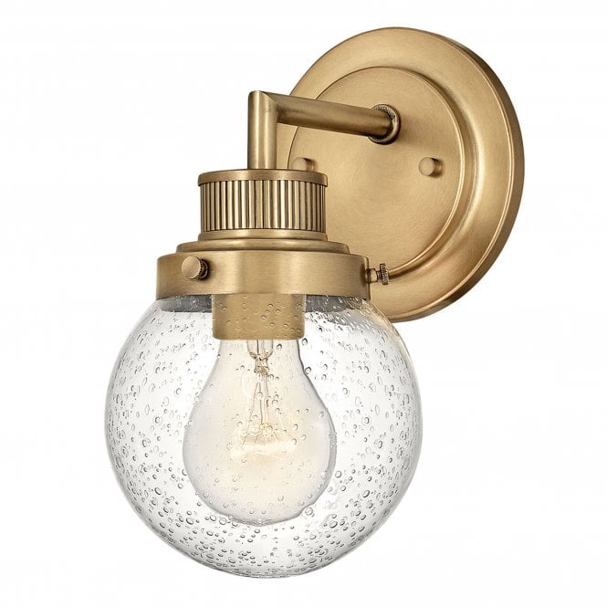 Poppy 1 Light Wall Light  Heritage Brass