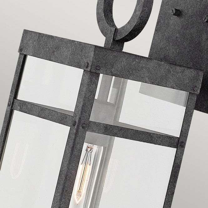 Porter 1 Light Large Wall Lantern  Aged Zinc