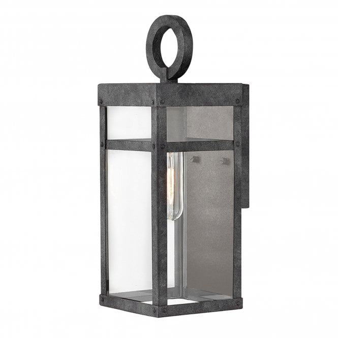 Porter 1 Light Small Wall Lantern  Aged Zinc