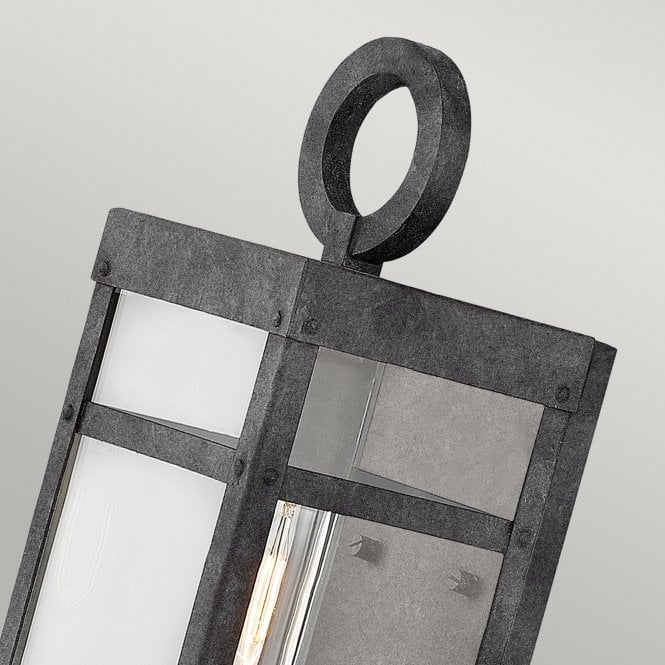 Porter 1 Light Small Wall Lantern  Aged Zinc