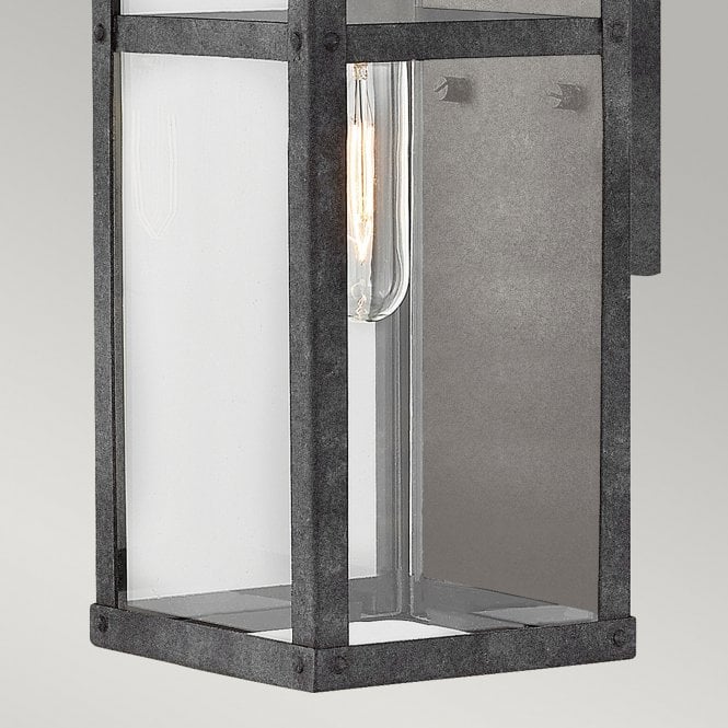 Porter 1 Light Small Wall Lantern  Aged Zinc