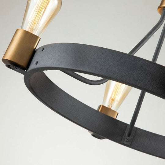 Silas  4 Light Pendant/ Semi-Flush Aged Zinc & Heritage Brass