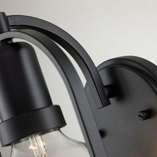 Somerset 1 Light Wall Light  Black