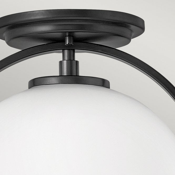 Somerset 1 Light Flush Mount  Black