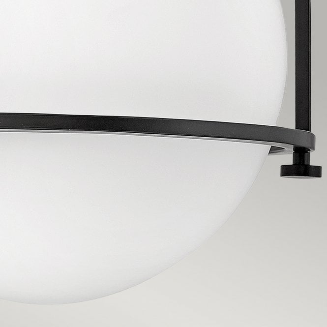 Somerset 1 Light Flush Mount  Black