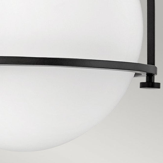 Somerset 1 Light Flush Mount  Black