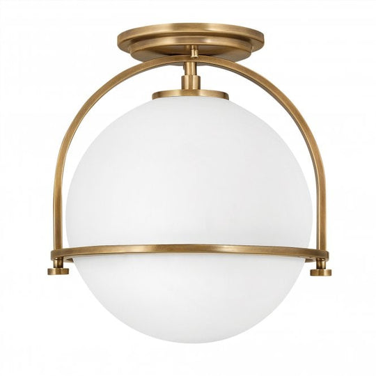 Somerset 1 Light Flush Mount  Heritage Brass