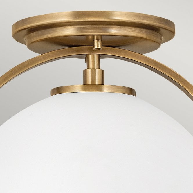 Somerset 1 Light Flush Mount  Heritage Brass
