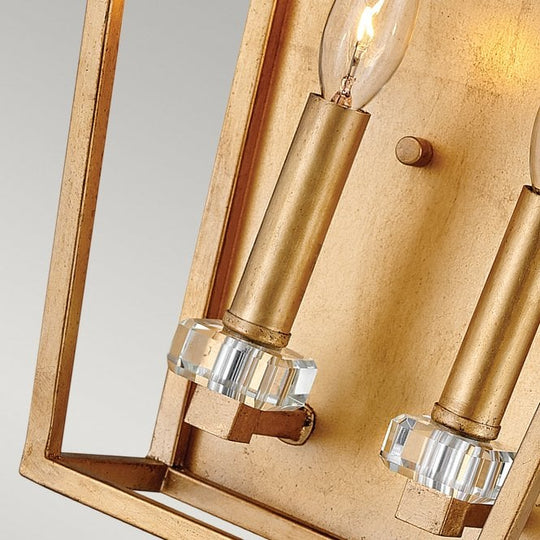 Stinson 2 Light Wall Light  Distressed Brass