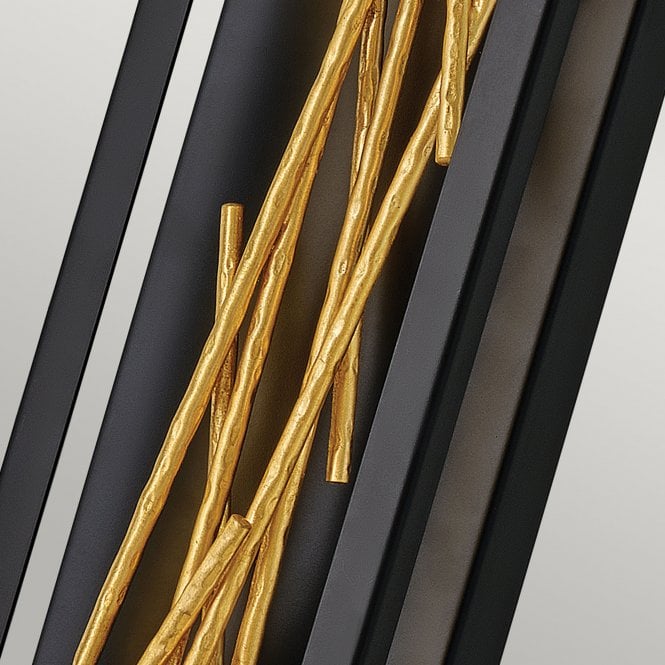 Styx LED Wall Light  Black & Gilded Gold
